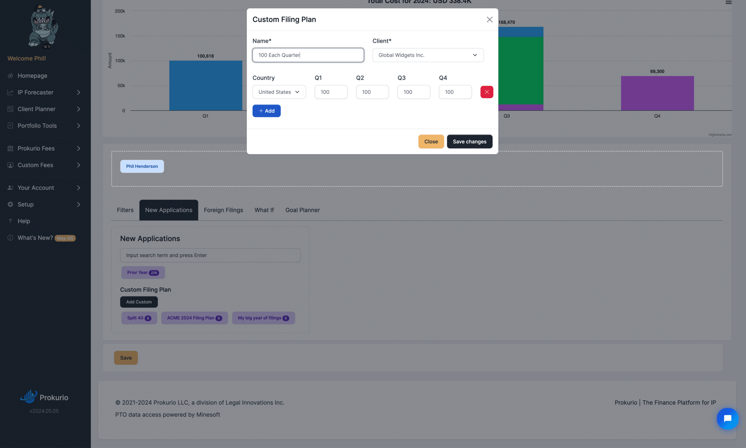 client planner filing plan setup